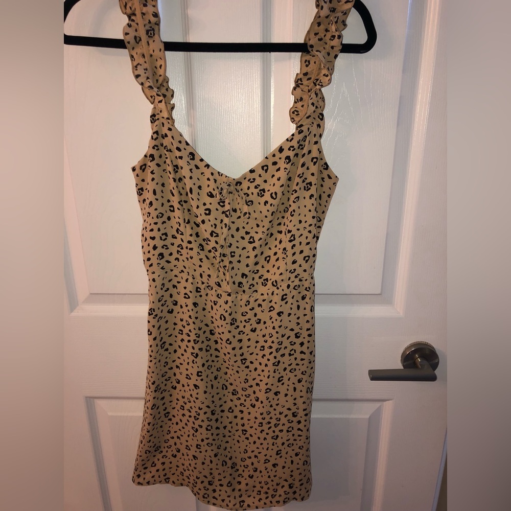 Aritzia cheetah strap dress size 8